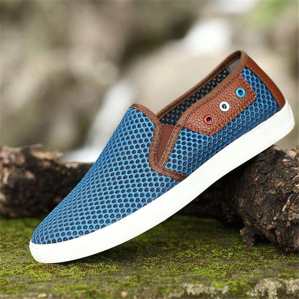 2019 new Men's Vulcanize Shoes Causal Mesh Breathable Sneakers Men Running Anti-skid Sneakers Summer Lightweight Shoes Uniser