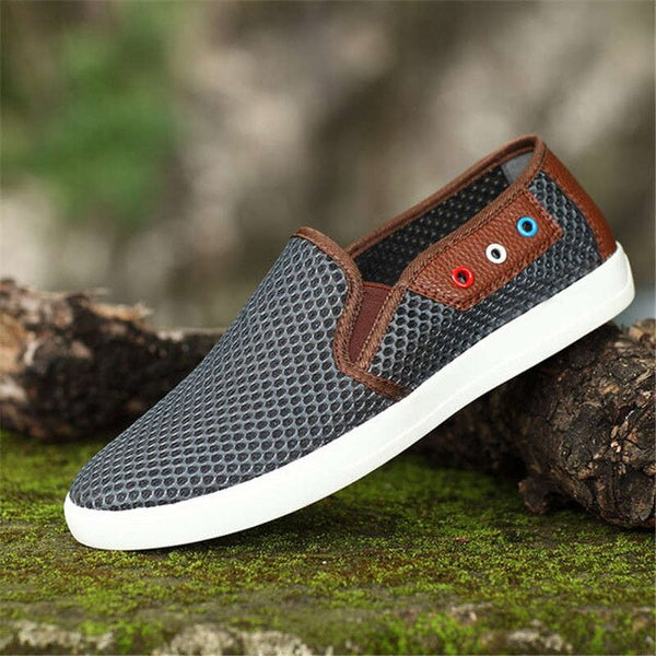 2019 new Men's Vulcanize Shoes Causal Mesh Breathable Sneakers Men Running Anti-skid Sneakers Summer Lightweight Shoes Uniser