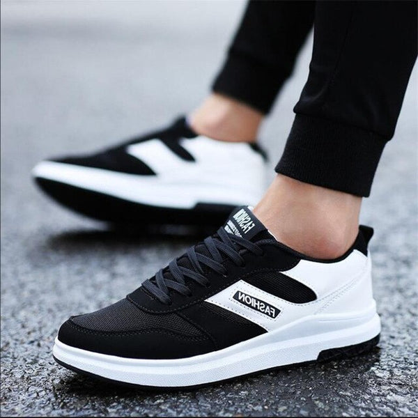 LZJ 2019 new spring Men's flat Vulcanize Shoes breathable Sneakers Lightweight casual shoes Fashionable Men's  Shoes  Q386