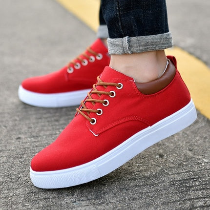 2020 Spring Men Fashion Sneakers Men's Canvas Shoes Men Comfortable Mens Casual Shoes Lace-Up Brand Driving Shoes Big Size 38-47