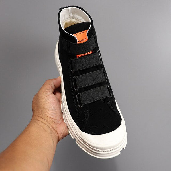 Men's Vulcanized Canvas Shoes High Top Fashion Slip-on Comfortable Sneakers for Men Footwear Male Adulte Chaussures Hommes Z2-44
