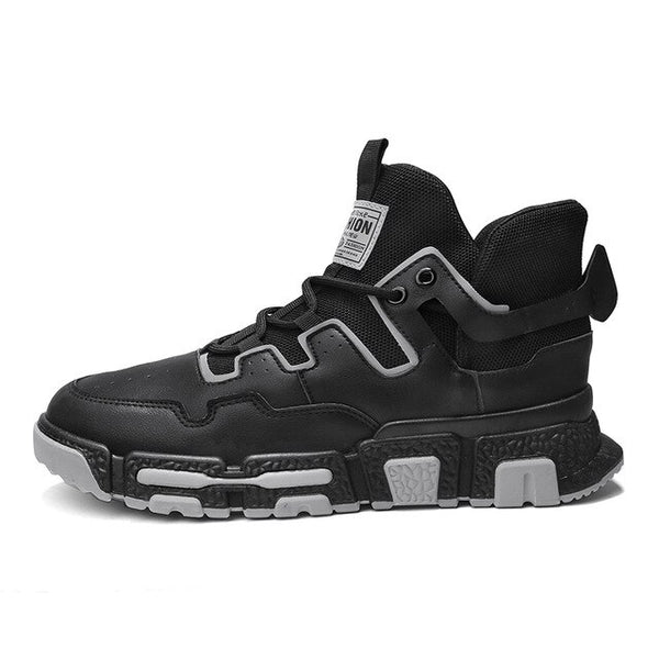 YHKLERZU Sport men's Shoes Vulcanized shoes Comfortable Brand Rubber Sneaker For Man Zapatillas Hombre 2019 High-top Sneakers