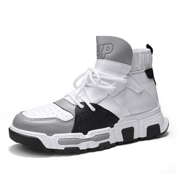YHKLERZU Sport men's Shoes Vulcanized shoes Comfortable Brand Rubber Sneaker For Man Zapatillas Hombre 2019 High-top Sneakers