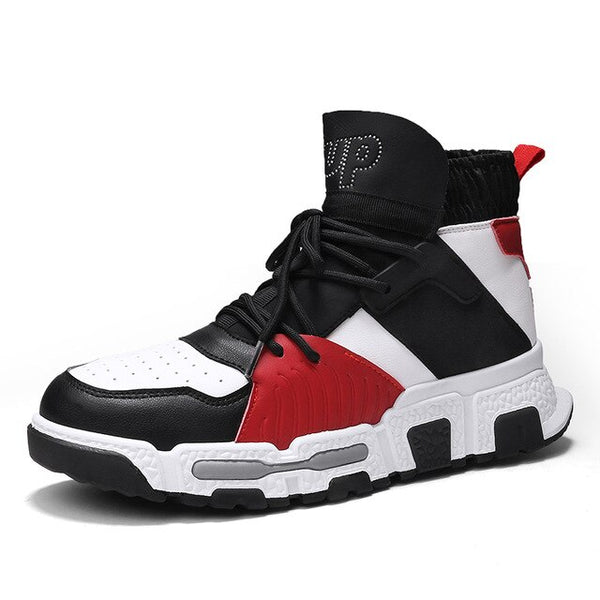 YHKLERZU Sport men's Shoes Vulcanized shoes Comfortable Brand Rubber Sneaker For Man Zapatillas Hombre 2019 High-top Sneakers