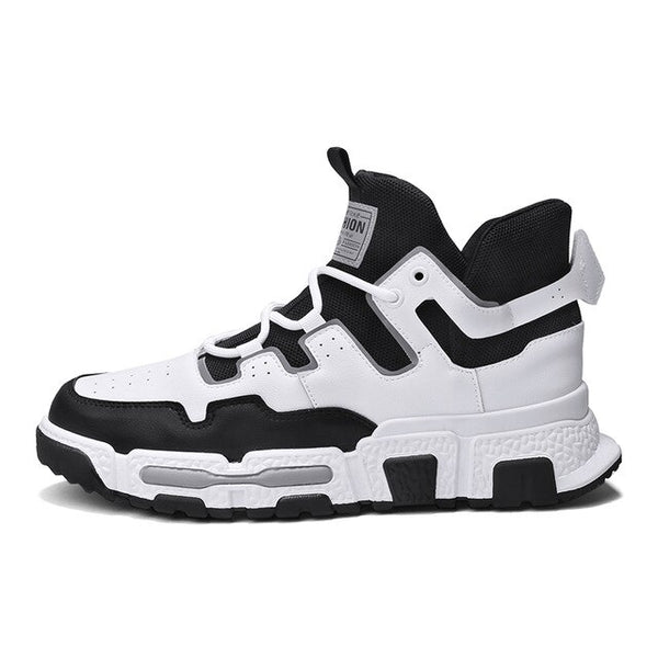 YHKLERZU Sport men's Shoes Vulcanized shoes Comfortable Brand Rubber Sneaker For Man Zapatillas Hombre 2019 High-top Sneakers