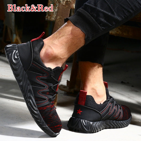Fashion men's sports shoes breathable non-slip men's vulcanized shoes men's breathable mesh belt with wear-resistant shoes