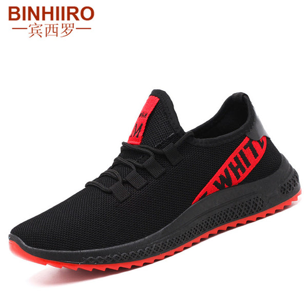 Men's Breathable Sneakers Lace-UP No-slip Casual Vulcanize Shoes Air Mesh Wear-resistant Walking Sneakers Running shoes ES001