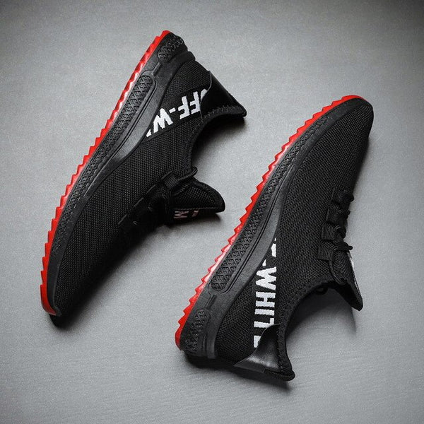 Men's Breathable Sneakers Lace-UP No-slip Casual Vulcanize Shoes Air Mesh Wear-resistant Walking Sneakers Running shoes ES001