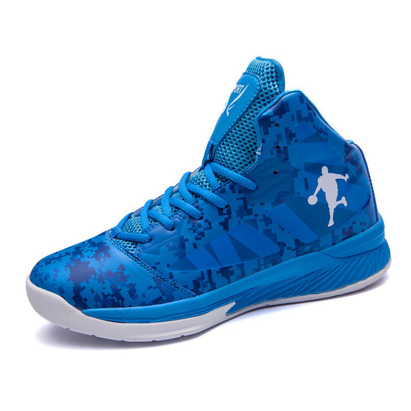 Fashion new basketball shoes men's sports shoes tide shoes PU breathable mesh men's casual shoes non-slip high elastic bottom