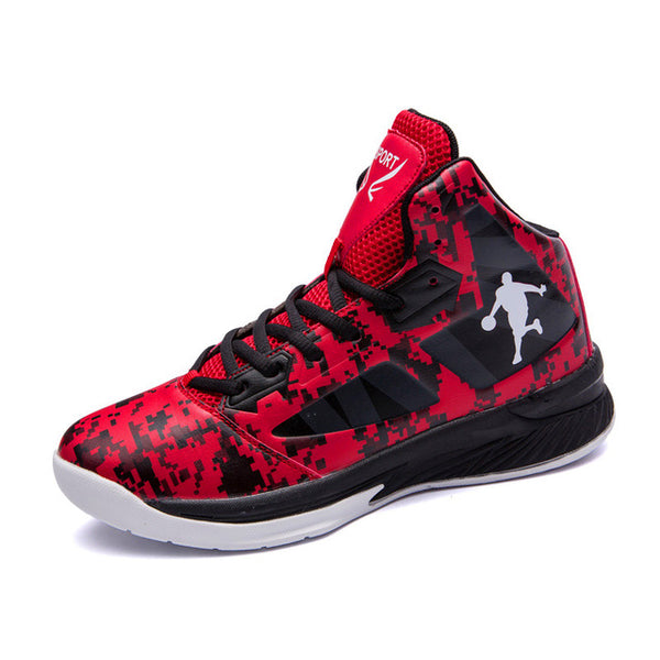 Fashion new basketball shoes men's sports shoes tide shoes PU breathable mesh men's casual shoes non-slip high elastic bottom