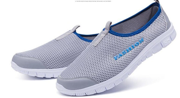 Men's Summer Shoes Plus Size 35-46 Comfortable Men Casual Shoes Mesh Breathable Loafers Slip-on Footwear