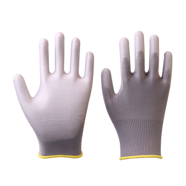 Hot Sale GMG CE Certificated EN388 Red Polyester Black PU Work Safety Gloves Mechanic Working Gloves