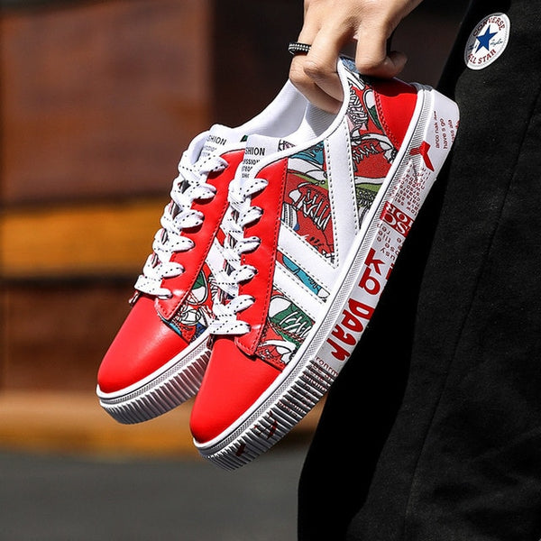 2018 Autumn Hot Men Sneakers Fashion Canvas casual shoes for Men Lace up Flat Shoes Outdoor Male Vulcanized shoes Tennis Shoes