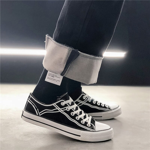 Men's vulcanized shoe 2019 men's flat shoes breathable men's fashion classic outdoor shoes men canvas shoes