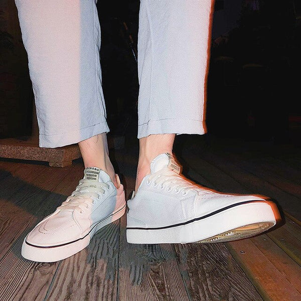2019 Spring Summer Canvas Men Shoes Breathable Casual Flat Shoes Man Canvas Shoes Outdoor Men's Vulcanized Shoes Tennis
