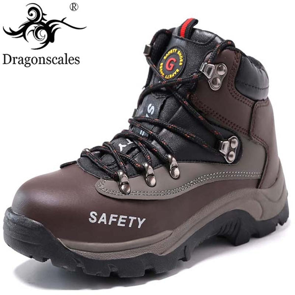2019 New Men's Safety Shoes Construction Outdoor High Steel Toe Cap Safety Boots Men's Puncture Work Shoes Boots