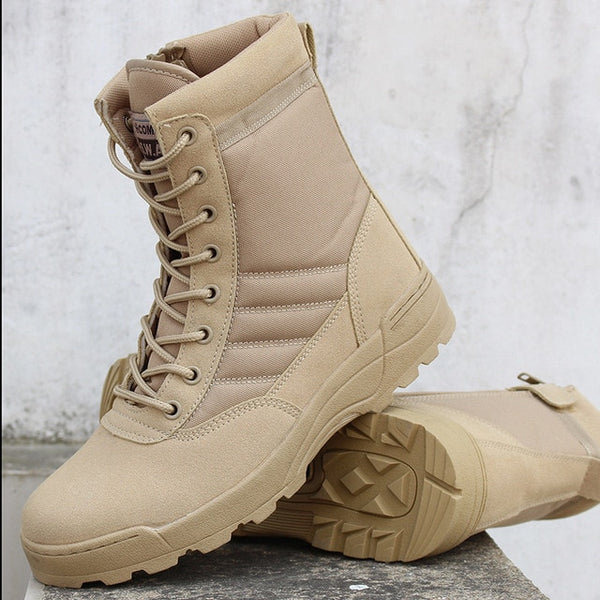 Men Desert Tactical Military Boots Mens Work Safty Shoes Zapatos De Mujer Army Boot Zapatos Ankle Lace-up Combat Boots Size 46