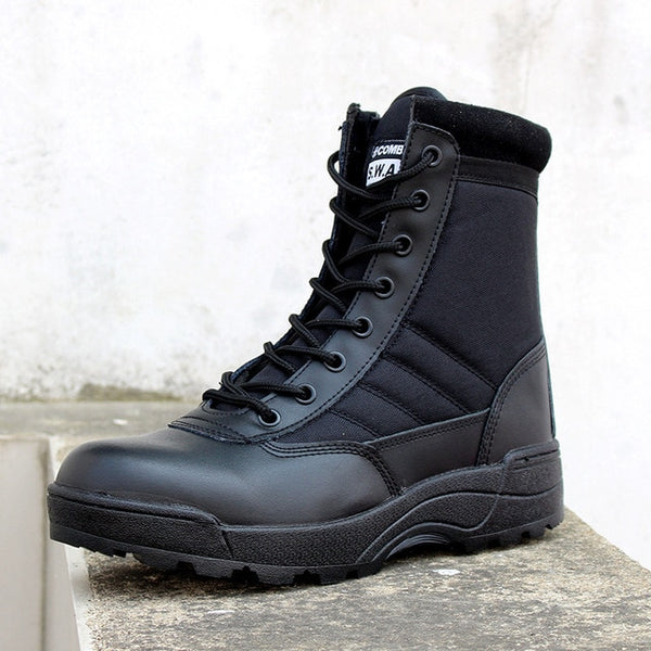Men Desert Tactical Military Boots Mens Work Safty Shoes Zapatos De Mujer Army Boot Zapatos Ankle Lace-up Combat Boots Size 46