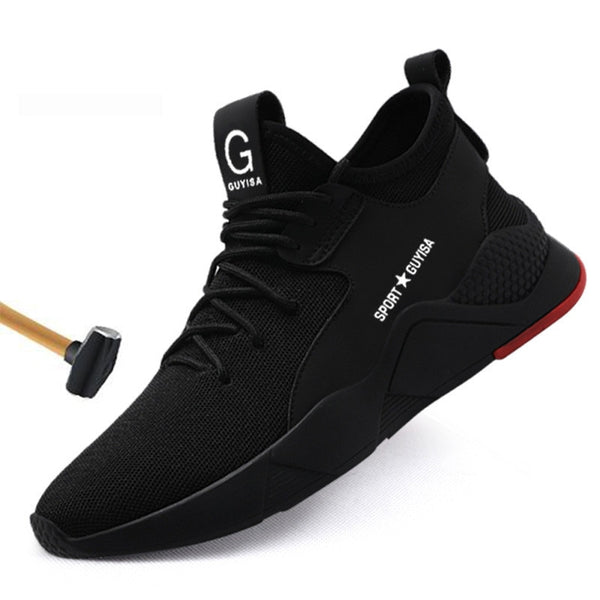 Men's Work Safety Shoes Steel Toe Cap Shoes Fashion Sneakers Breathable Work Safety Boots Anti-smashing Piercing Army Boots