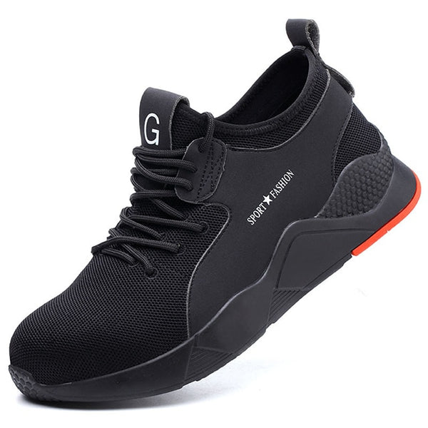Men's Work Safety Shoes Steel Toe Cap Shoes Fashion Sneakers Breathable Work Safety Boots Anti-smashing Piercing Army Boots