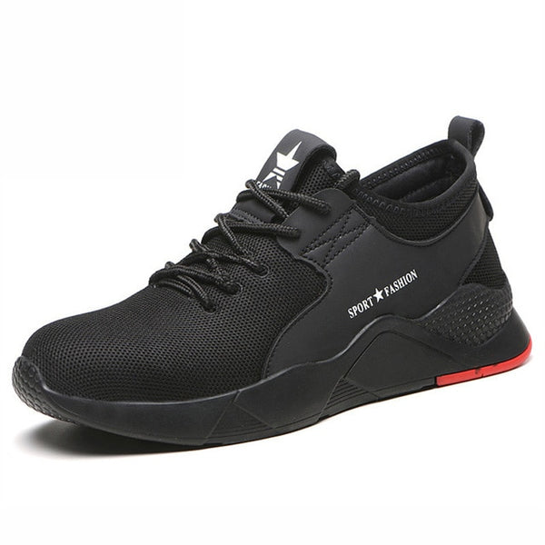 Men's Work Safety Shoes Steel Toe Cap Shoes Fashion Sneakers Breathable Work Safety Boots Anti-smashing Piercing Army Boots