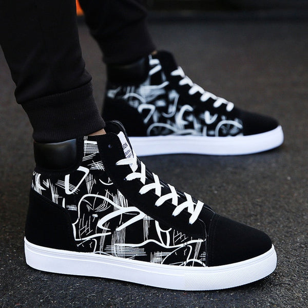Shoes New Men Casual Shoes High Top Sneakers Men Vulcanized Shoes Platform Sneakers Quality Men's Sneakers Masculinas2019